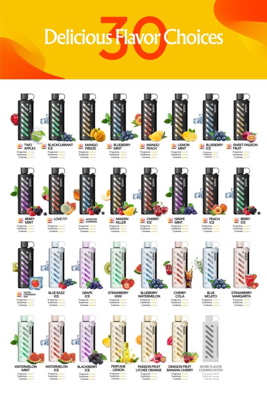 Vozol GEAR SHISHA 25000 İNCELEME 5 Vozol GEAR SHISHA 25000 Aroma Çeşitleri